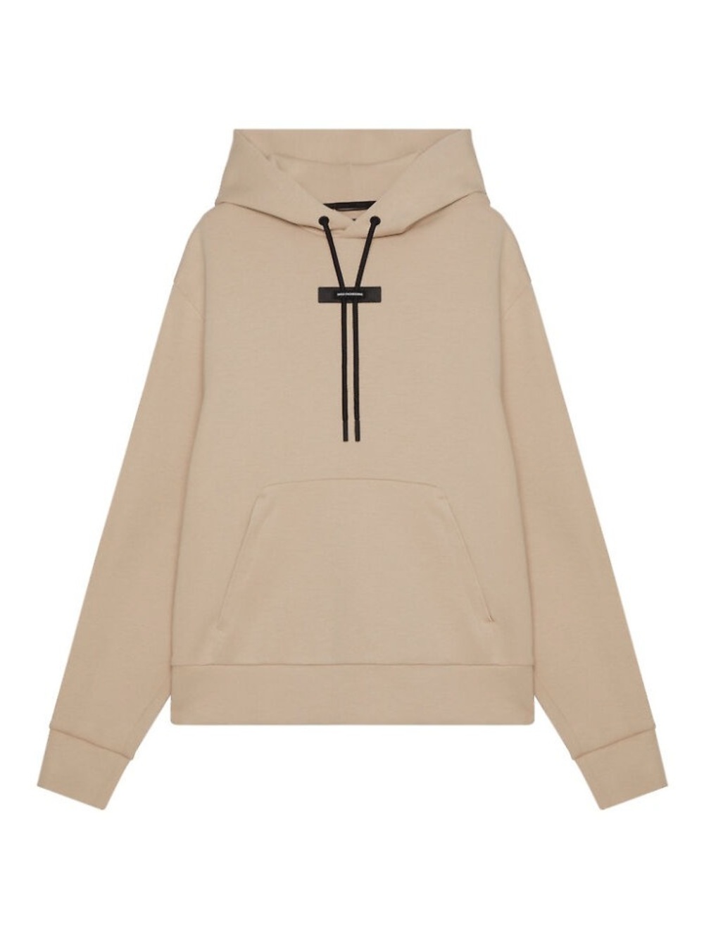 On Running Beige Hoodie with Black Drawcords